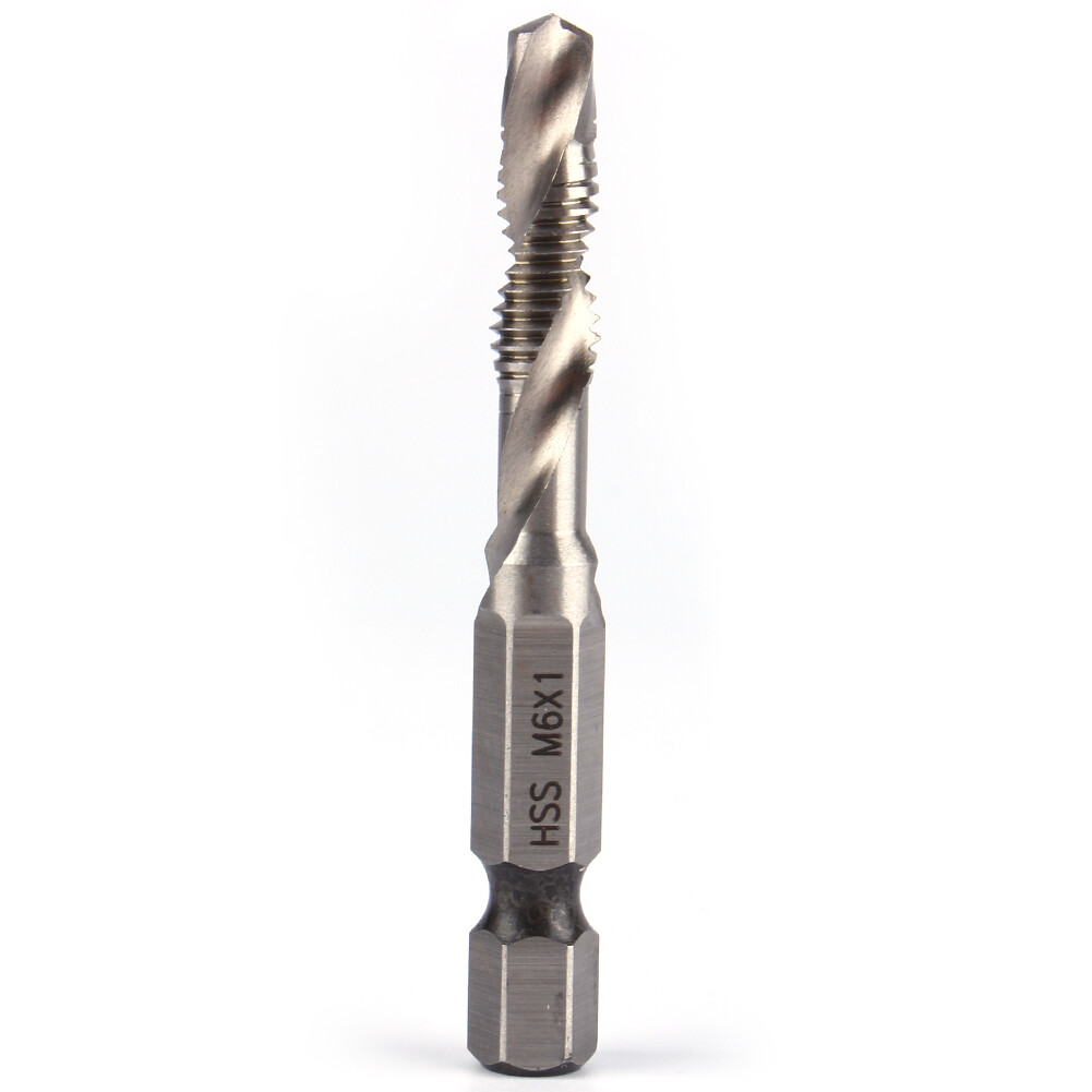 M6 1/4 Hex Shank Drill & Tap Taper Drill Bits Tap Drill Set Hex Shank Deburr Drill Bit Countersink