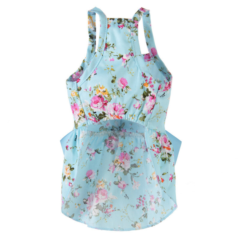 Đầm Cotton Dễ Thương In Hoa Mùa Xuân Hè Dễ Thương Cho Thú Cưng, Trang Phục Chó Mèo Quần Áo