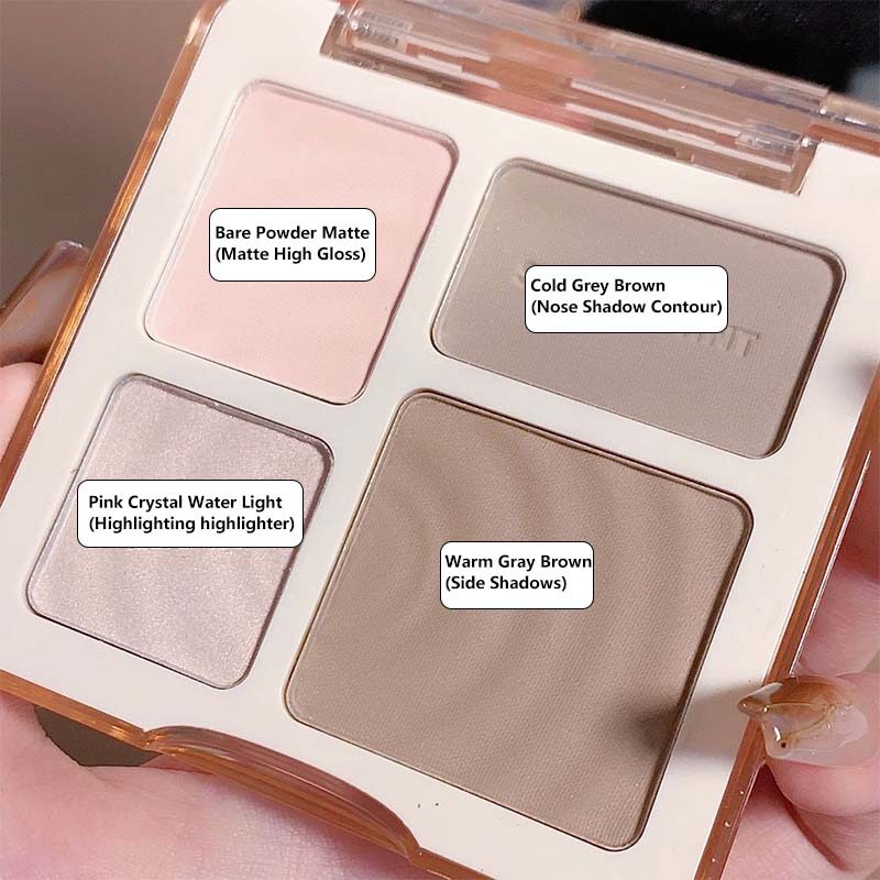 Highlighter Contour High Gloss 3D Matte Blush Palette