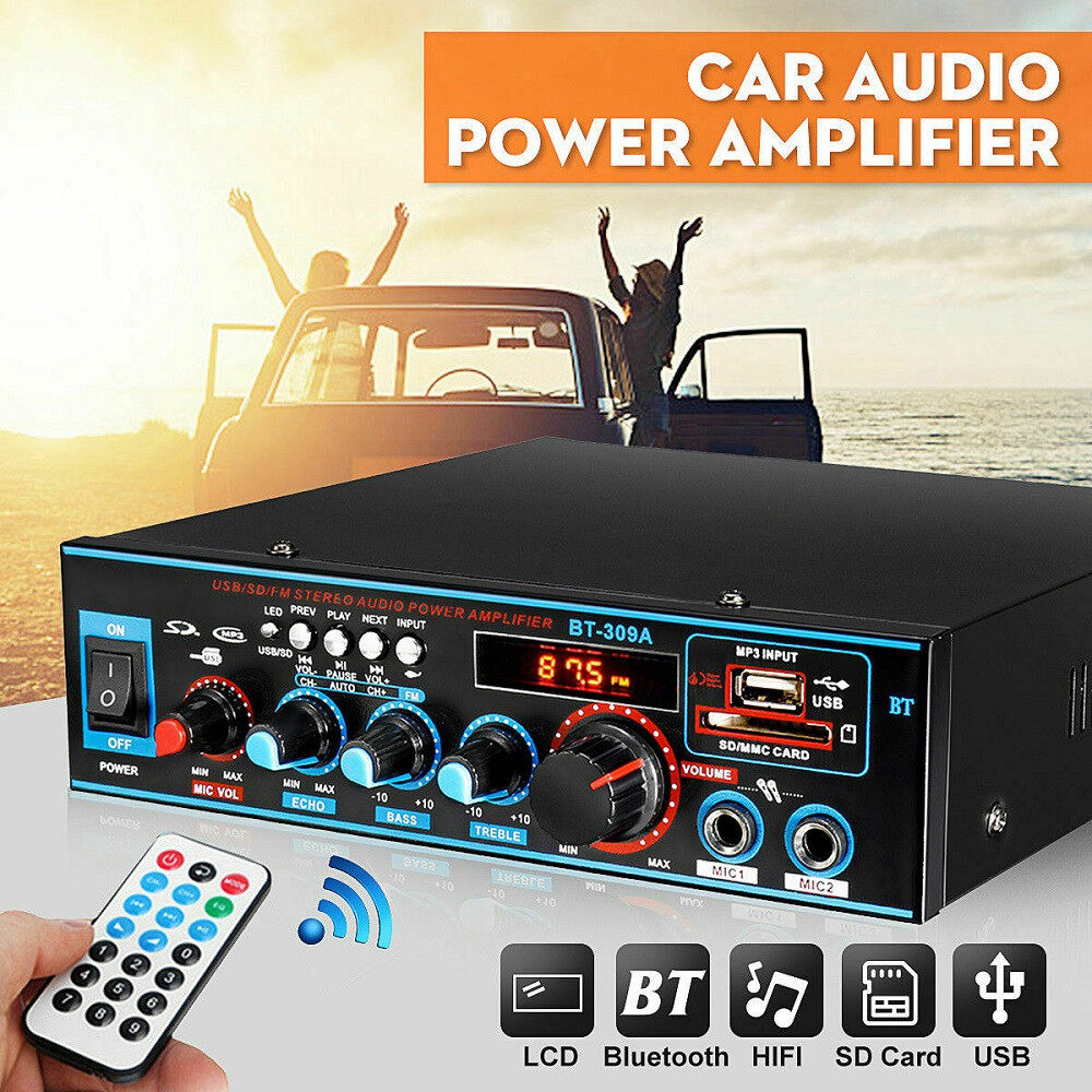 Bộ Khuếch Đại Di Động 12V 2021 V 100% W Chính Hãng Mới 220 800, Bộ Khuếch Đại Công Suất Âm Thanh Stereo HiFi Mini HIFI Bluetooth Đối Với Xe Home Với Điều Khiển Từ Xa Với Bộ Khuếch Đại Điều Khiển Từ Xa Loa Gia Đình Với Bộ Khuếch Đại