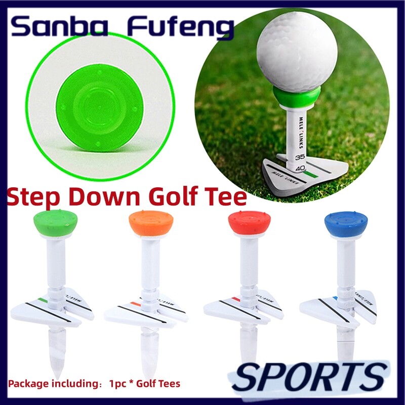 Sanba New Double Golf Tee Step Down Golf Ball Holder Tee Plastic Golf Tee Accessories
