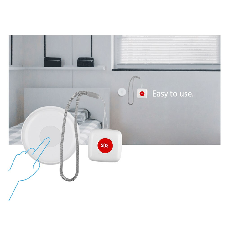 Tuya Zigbee SOS Emergency Call Button For Elderly, Patients, Disabled, Caregiver, Fall Alarm, Work with Tuya Zigbee Hub