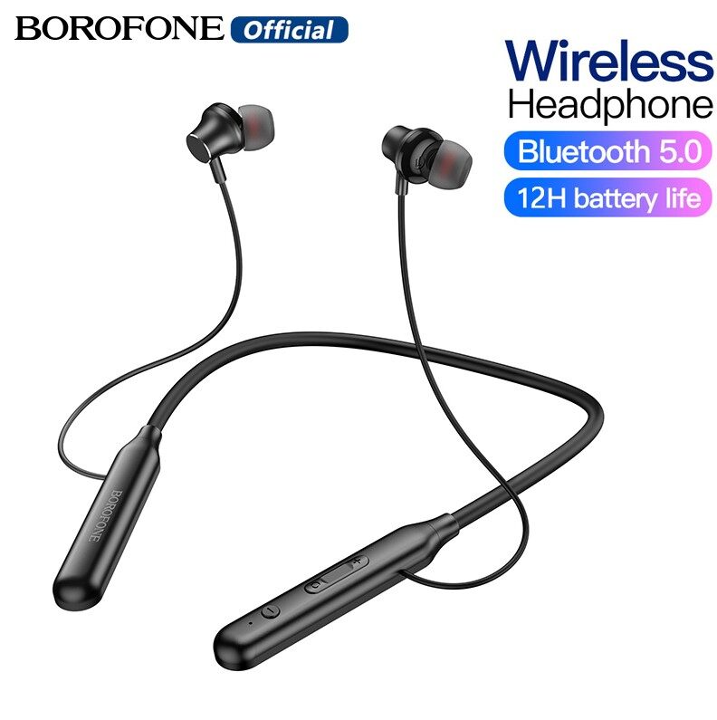 BOROFONE BE56 Sport Bluetooth Earphones With Mic Sports Headset For ios Xiaomi Samsung Android Phone Bluetooth Waterproof Headset Handsfree Earbuds