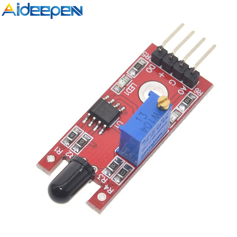 Aideepen Smart Electronics 4pin KY-026 Flame IR Sensor Detection Module Detects Infrared Receiver for Arduino Temperature Detecting KIT
