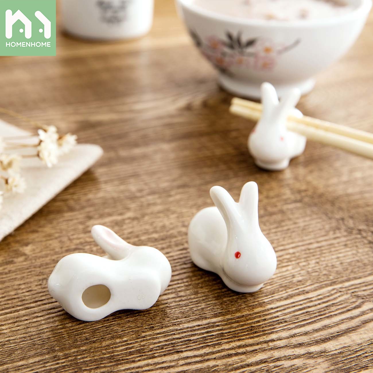 Homenhome 2 Chiếc Giá Để Đũa Giá Để Đũa Giá Đỡ Đũa, Bộ Đồ Ăn Gia Đình Sáng Tạo, Giá Đỡ Đũa Gốm Giá Đỡ Đũa