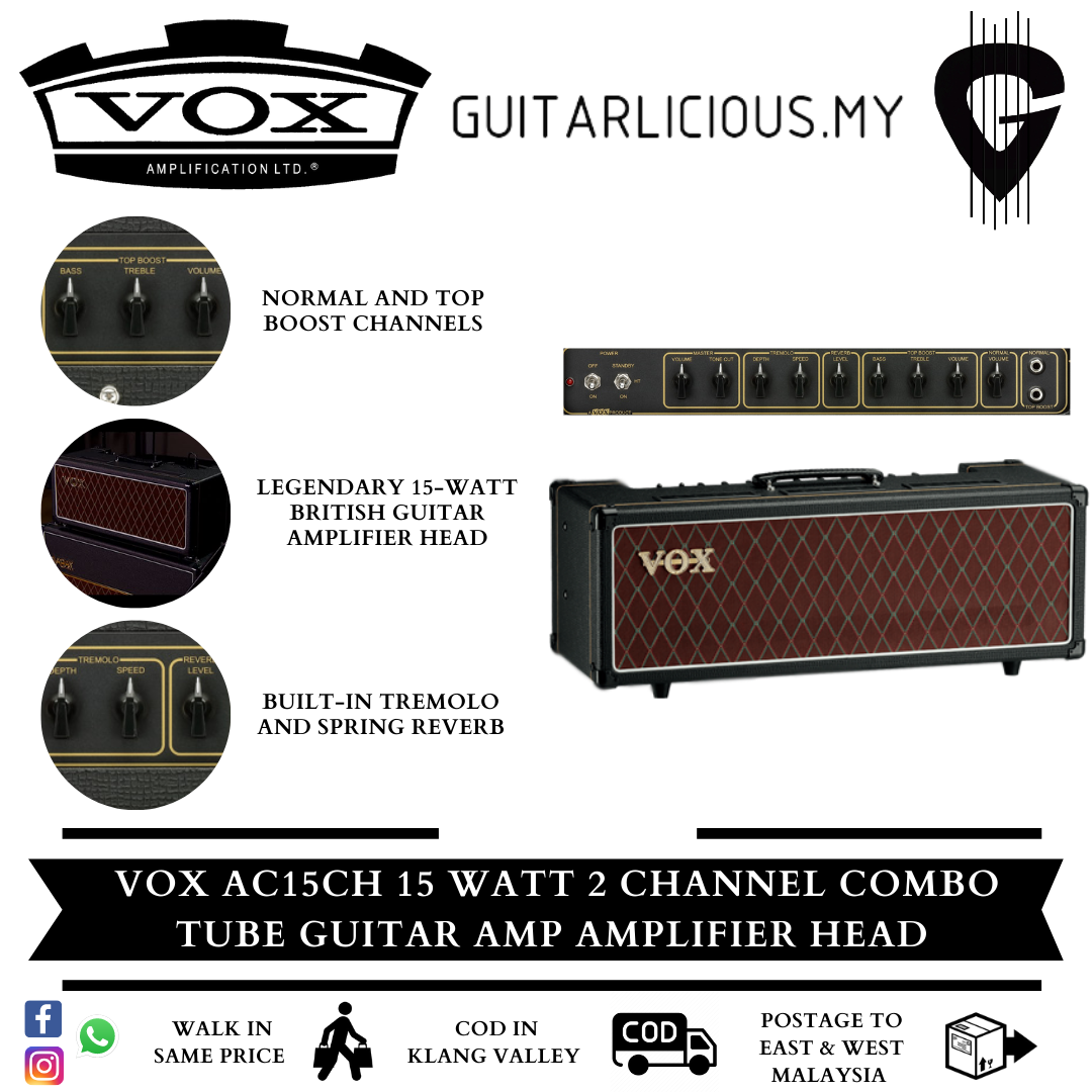 Vox AC15CH 15 Watt 2 Channel Combo Tube Guitar Amp