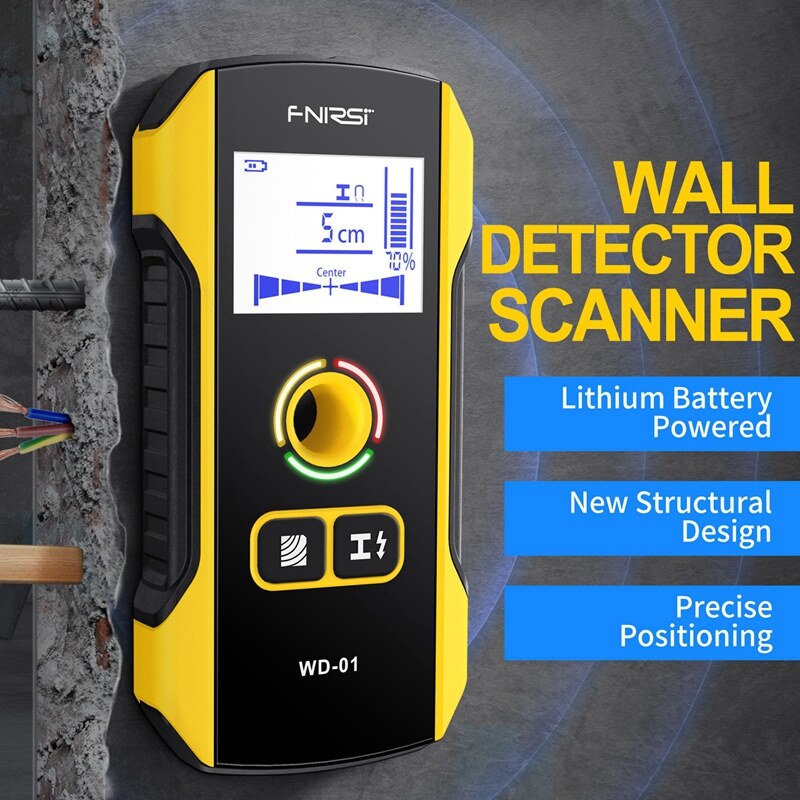 Fnirsi 1set wd-01 1.5 inch lcd display metal detection scanner wall scanner