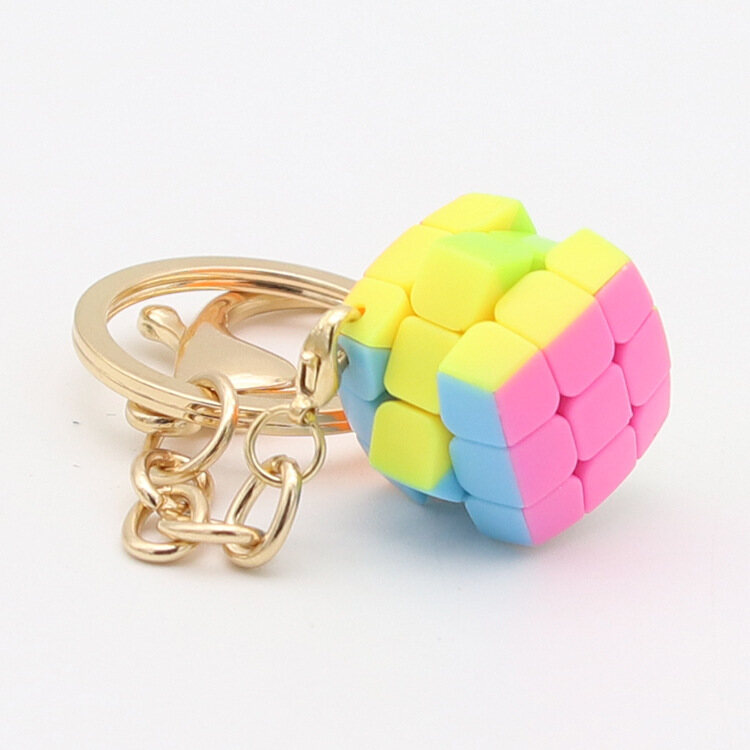 Leying toys yongjun 3x3 magic cube keychain 2.0cm mini speed cube puzzle toys for children gifts