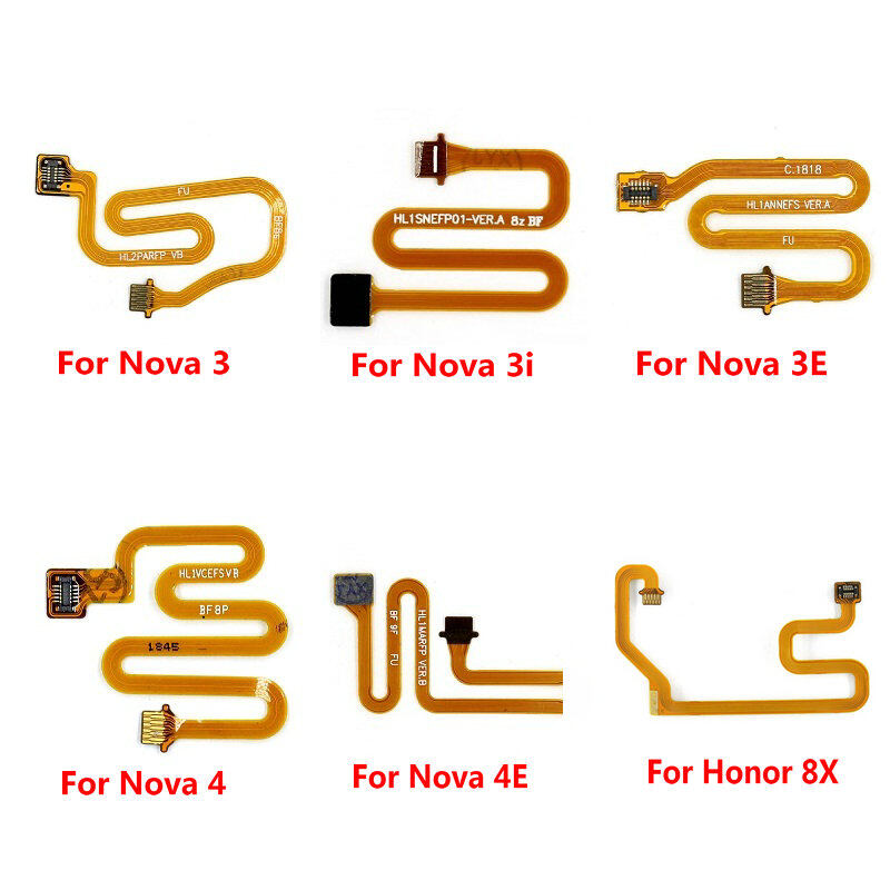 Home button fingerprint touch id sensor connector flex cable for huawei nova 3 3i 3e 4 4e 5i pro