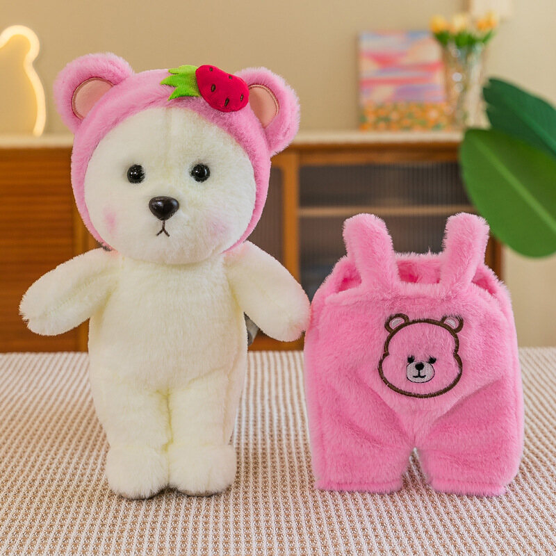 LS Cute bear doll plush toy doll creative transformation into bear doll