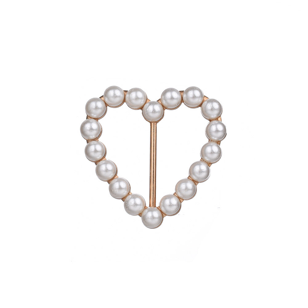 Pearl Brooch Clothespin Waist Tightening Clothes Buckle Silk Scarf Buckle Cute Anti-walking Buckle Corsage Brooch Clothing Accessories