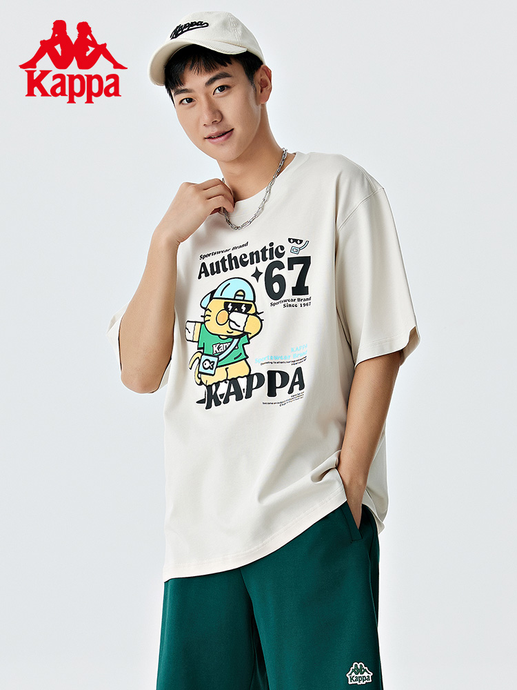 Kappa illustrator collaborations short-sleeved new men's pattern casual sports-print cotton T-shirt