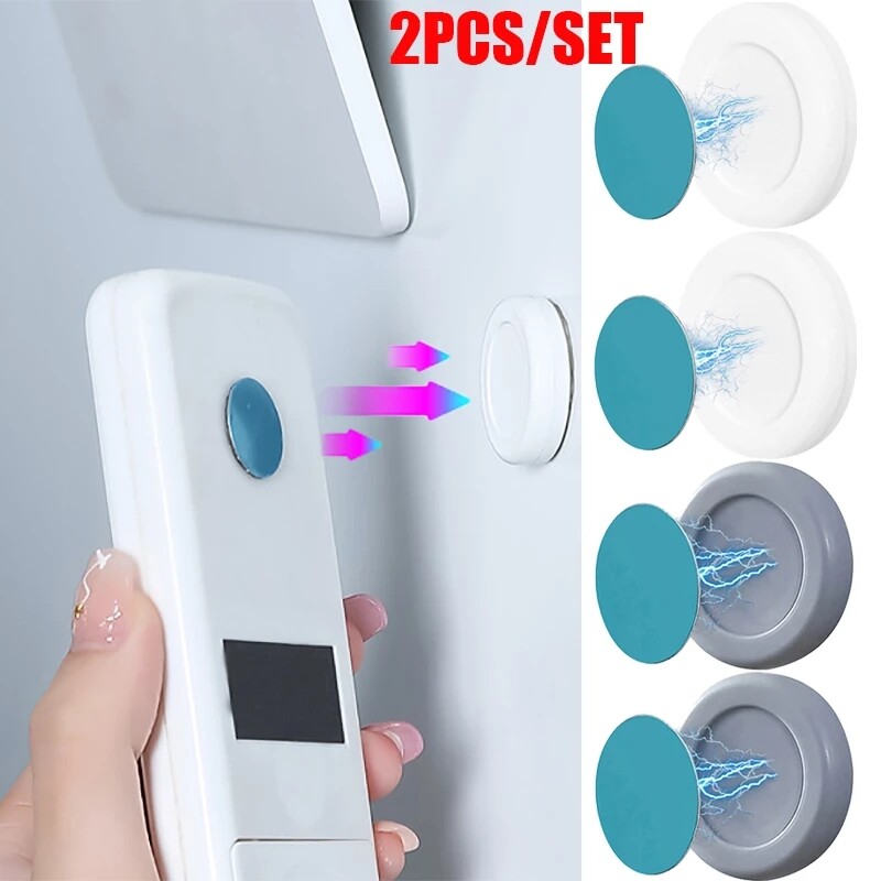 2Set Magnetic Hooks Wall Mount Strong Magnet Holder Hook for Fridge Sticker Remote Control Storage Holder Home Organizer Hook
