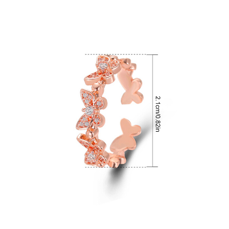 【HOMP】Opening adjustable ring butterfly dance ring adjustable
