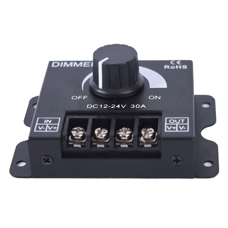 1pcs đơn sắc ánh sáng điện điều khiển 30A DC 12V 24V 360W LED dimmer điều chỉnh độ sáng dải bóng đèn điều khiển
