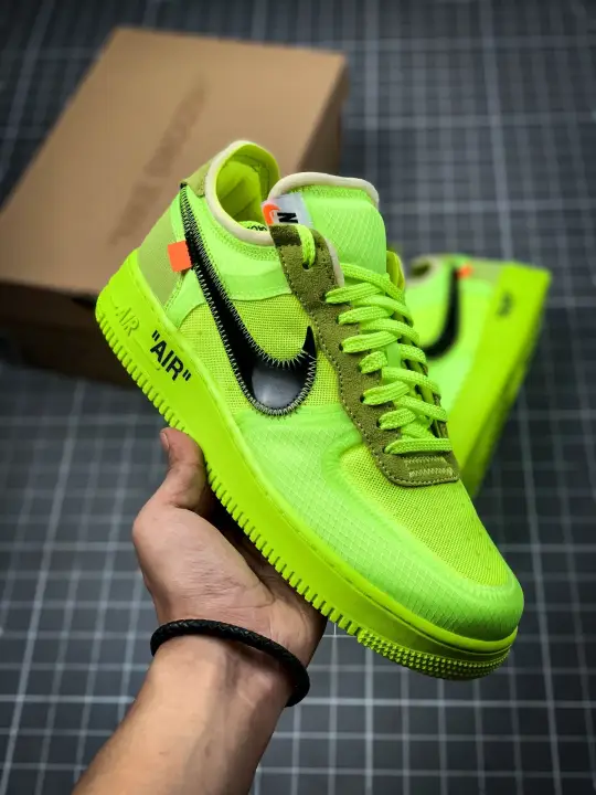 off white x nike air force 1 green