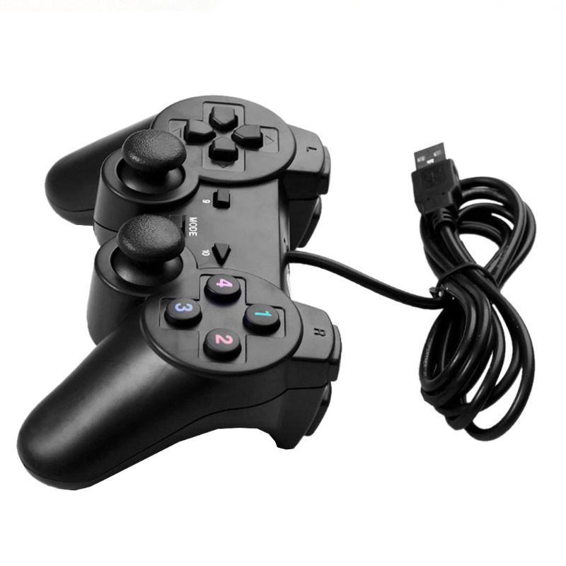 USB Wired Gamepad Joystick Single/Double Vibration Joypad Game Controller Handle for PC Laptop Computer