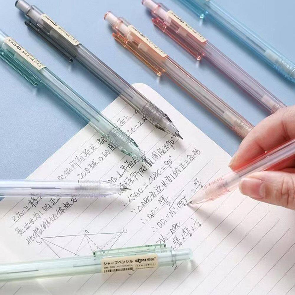 MMLUCK Student 2Pcs Stationery School Office Drawing Writing 0.5 mm Automatic Pencil Drafting Pencils Sketching Pencils Translucent Automatic Pencil