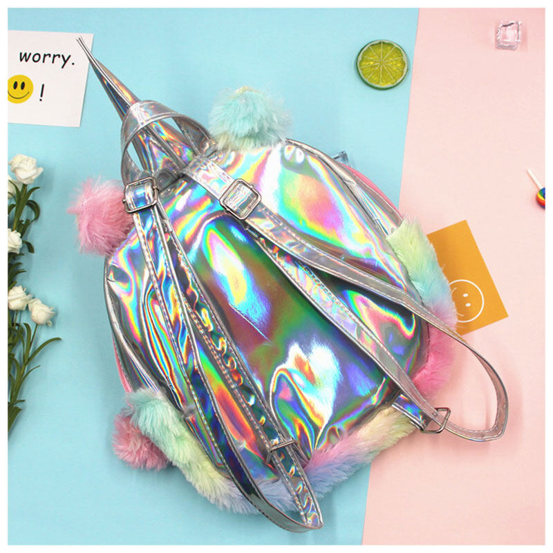 HOBIBEAR children's backpack Unicorn Plush Backpack