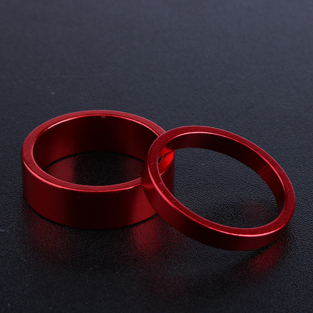 5pcs Aluminum Alloy Bicycle Headset Pad Front Riser Pad Front Fork Gasket