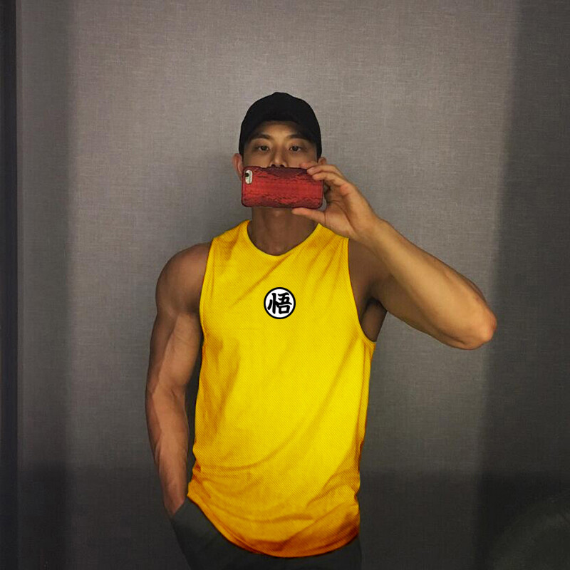 New Summer Mens Training Vest Men Mesh Quick Dry Gym Clothing Bodybuilding Fitness Tank Top Sleeveless Shirt Workout Singlets