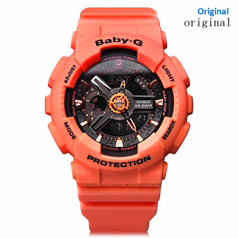 HOT SALE) Original Baby G BA111 Women Sport Watch Dual Time