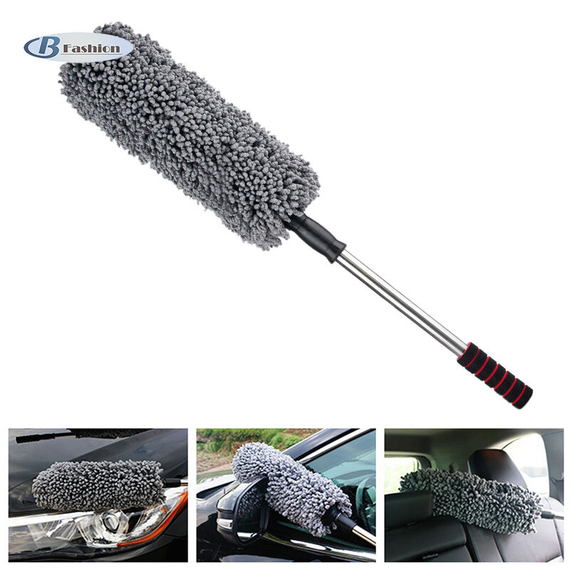 BÁO GIÁ Chổi Lau Xe Microfiber | Shopee Lazada Sendo Tiki mới nhất 48 B-F Car Auto Microfiber Có Thể Thu Vào Sáp Lau Bàn Chải Làm Sạch Tròn Duster Chổi Quét Bụi