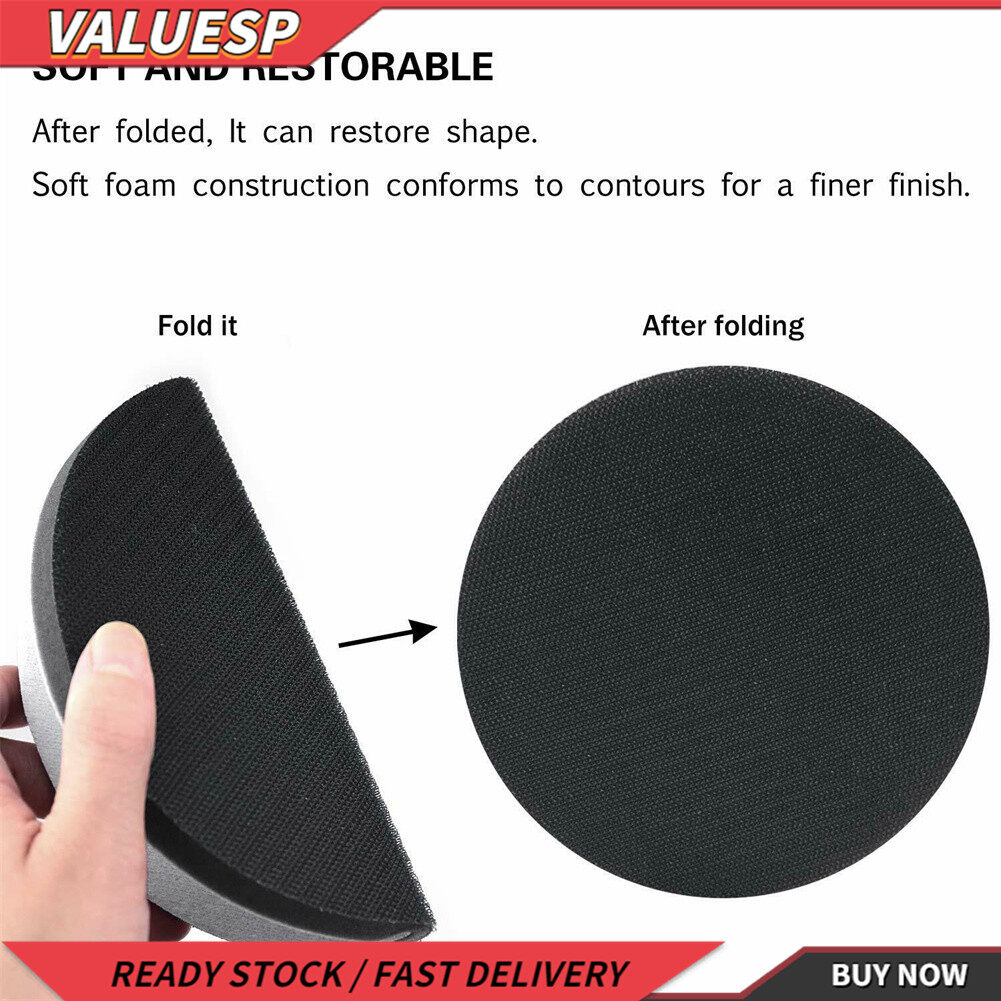 1pcs Buffering Pad 5/6/7 Inch Soft Sponge Interface Pad for Sanding Pads Hook And Loop Sanding Discs For Uneven Surface Polishing Power Tools Accessories