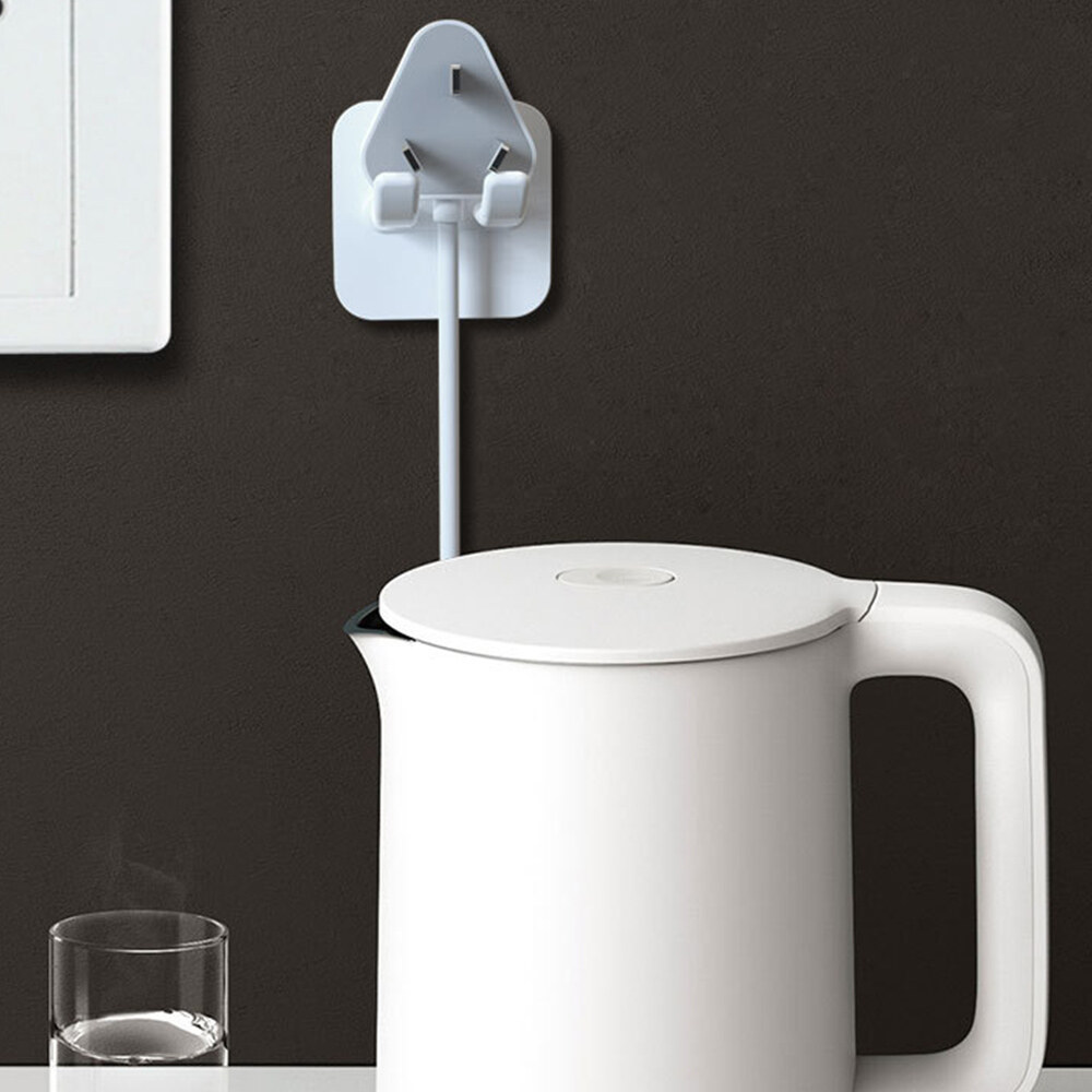 5Pcs Wall Storage Hook Punch-free Power Plug Socket Holder Kitchen Stealth Hook Wall Adhesive Hanger Bathroom Storage Tool
