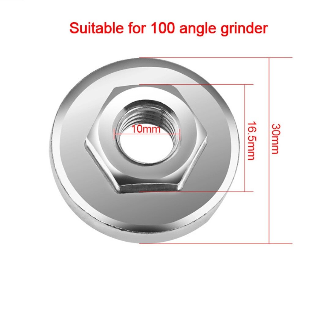 1/5PCS Stainless Steel Hex Nut Tools M10 Replacement For 100 Type Angle Grinder Chuck Locking Plate Quick Clamp