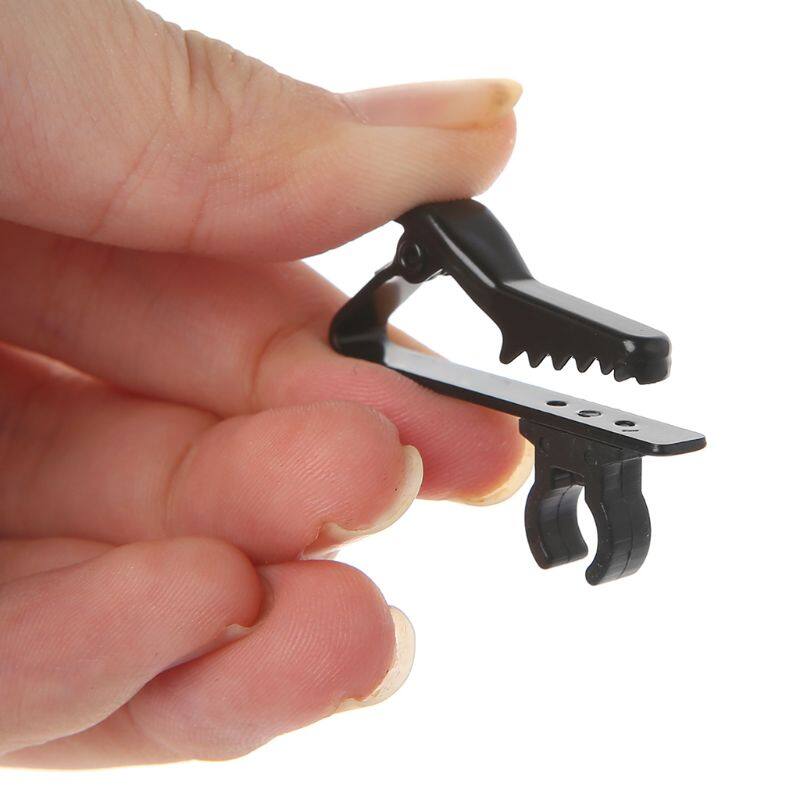 Đen Micro Kẹp Sắt Lavalier Clip Phụ Kiện Micro Micro Không Dây Gắn Micro Ve Áo Kẹp Cà Vạt