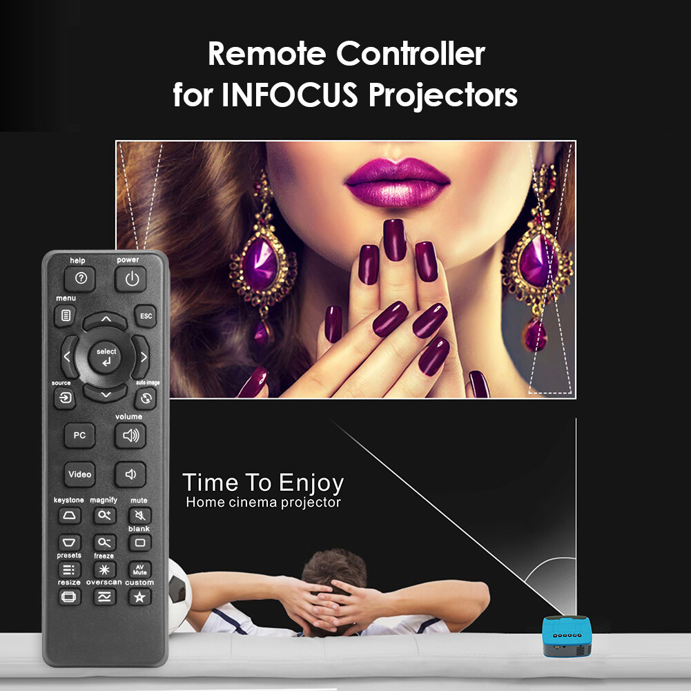 Projector Remote Control for InFocus IN112 IN114 IN124 IN3136 Replacement