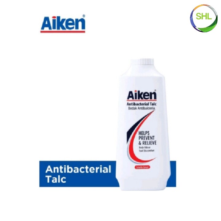 Aiken 75g Naturally Antibacterial Talcum Powder Underarm/Foot Odour