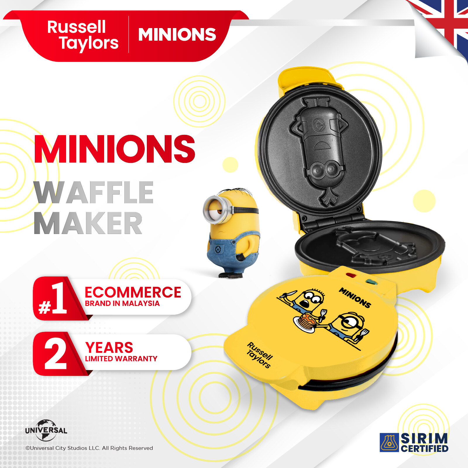 Russell Taylors x Minions Waffle Maker MW25 Lazada