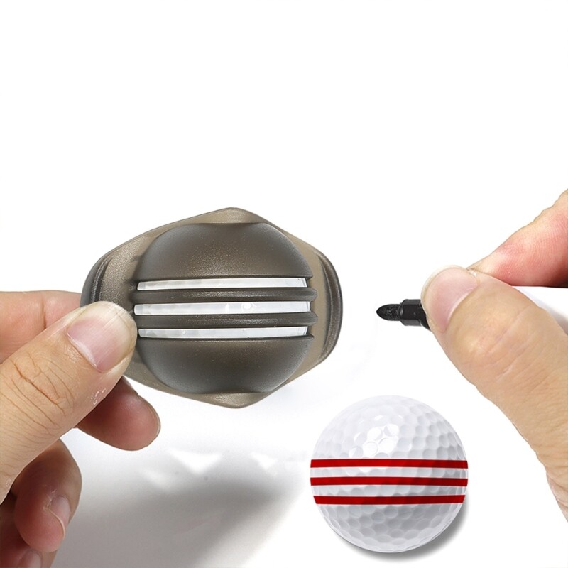 【New Arrival】 2Pcs/set Golf Ball Line Marker Drawing Marking Alignment Tool Marking Template Mark Sign Tool with Golf Ball Marker Pens