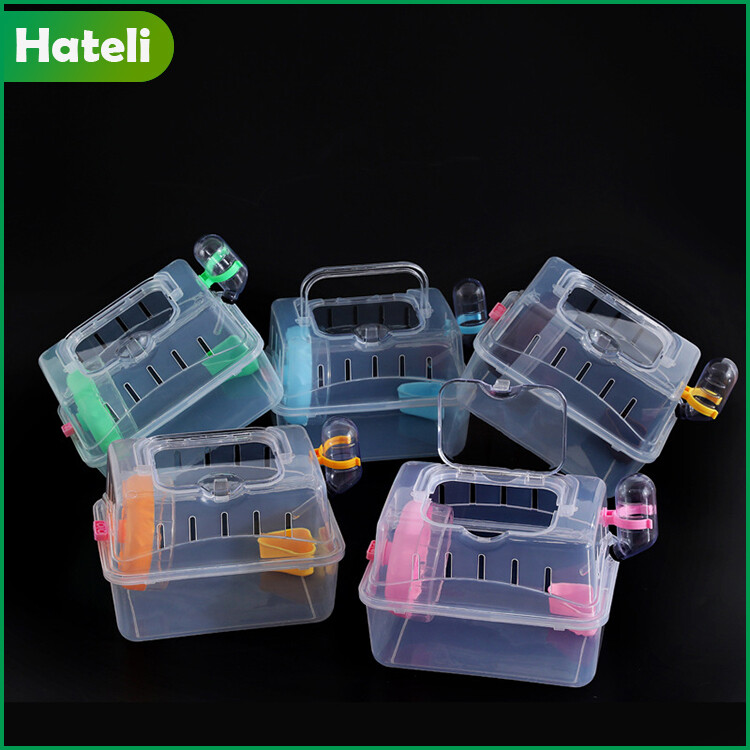 【HATELI】Panoramic Hamster Cage Skylight Cage Hamster Baby Cage Portable Cage