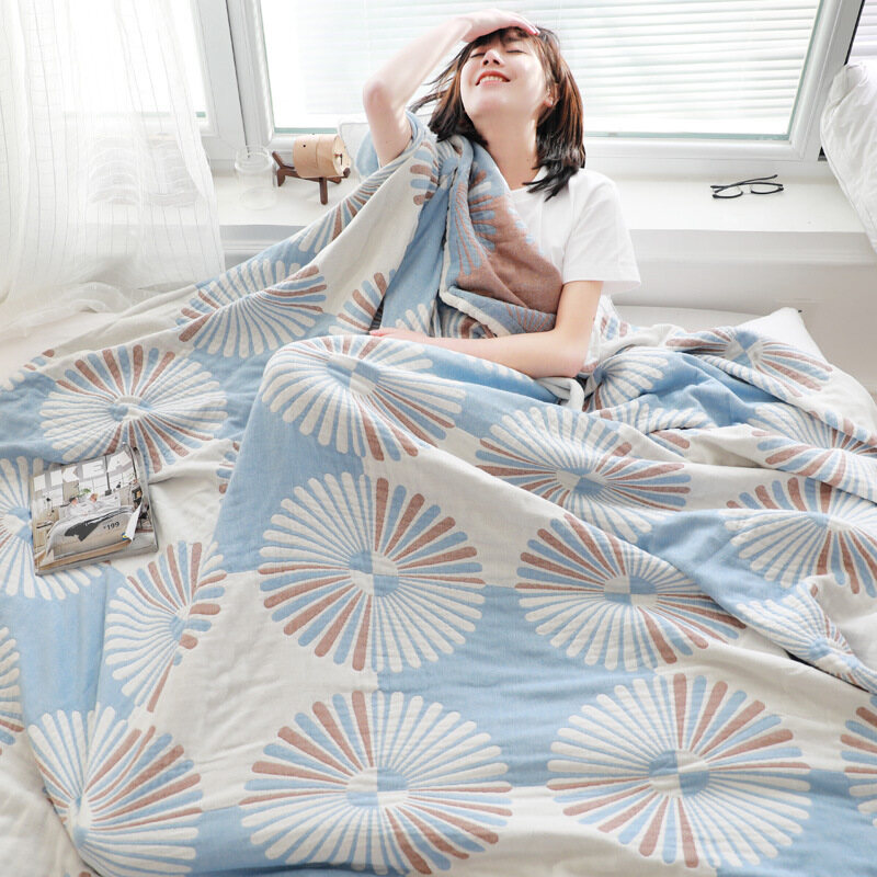 Cotton Gauze Towel Blanket Sofa Blanket Summer Thin Cotton Nap Air Conditioning Blanket