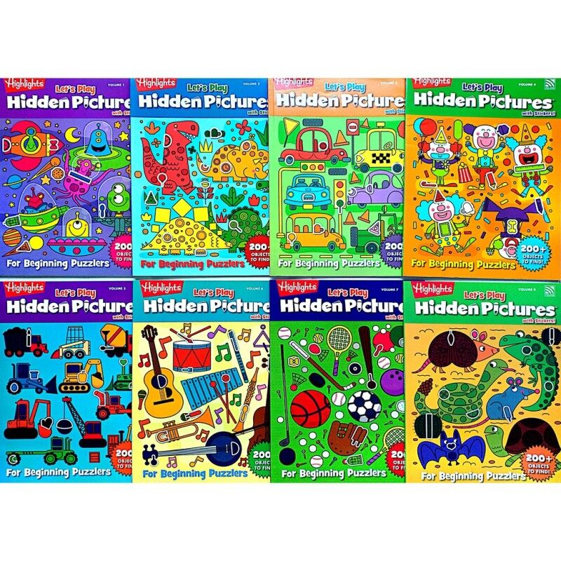 Lets Play Highlights Hidden Pictures with Stickers | For Beginning Puzzlers 200+ OBJECTS to find! | Pelangi Books Malaysia