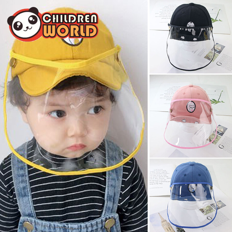 Childrenworld หมวก Face Shield สำหรับเด็ก ป้องกันฝุ่น ทรงหมวกเบสบอล หน้ากากและหน้ากากป้องกันฝุ่น