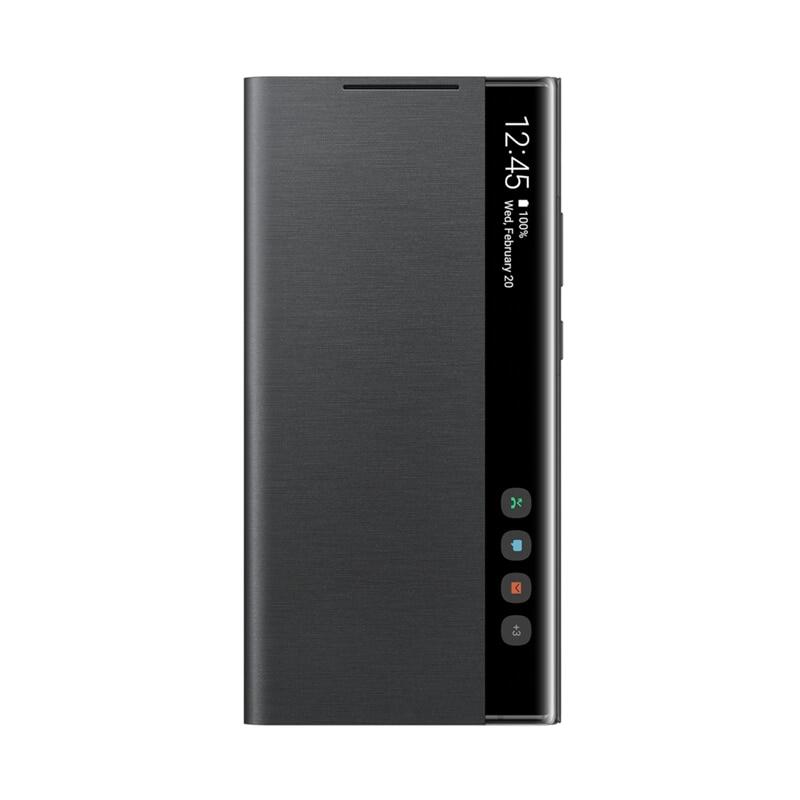 Samsung mirror smart view flip-free answering cover for galaxy note 20 / note20 ultra 5g phone led cover s-view cover ef-zn985
