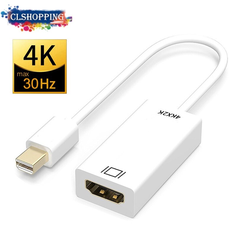 Freel mini display port dp to hdmi cable supports 4k 1080p for mac-book pro air notebook mini dp to hdmi adapter converter
