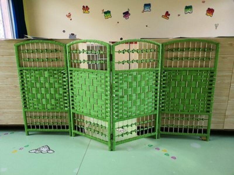 Vách Ngăn 4 Ngăn Trang Trí Văn Phòng, Vách Ngăn Di Động Gấp Gọn Vách Ngăn Phòng Cho Trẻ Em/Thú Cưng 50X30 Cm