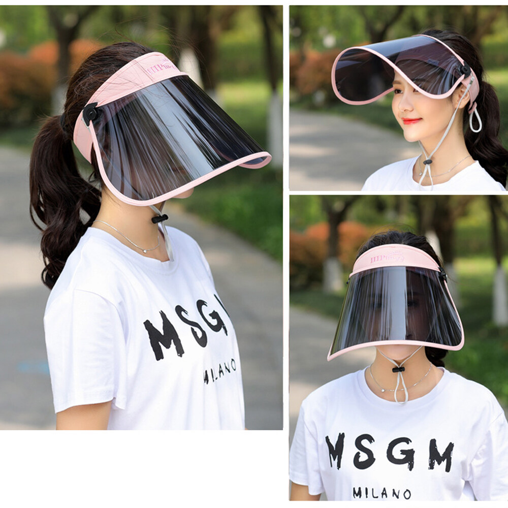 Women Transparent Sun Visor Hat UV Protection Outdoor Treavl Sun Shade Cap New