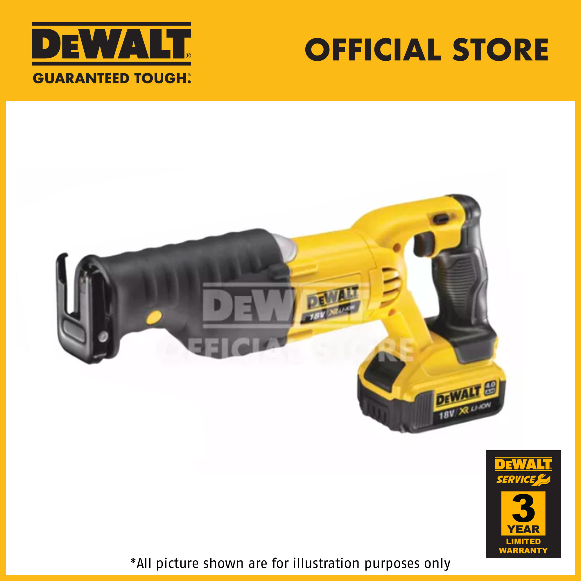 Dewalt DCS380M2-KR 18V Cordless Reciprocating Saw With 2pcs