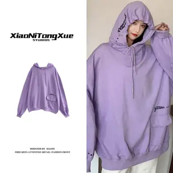 purple cotton hoodie