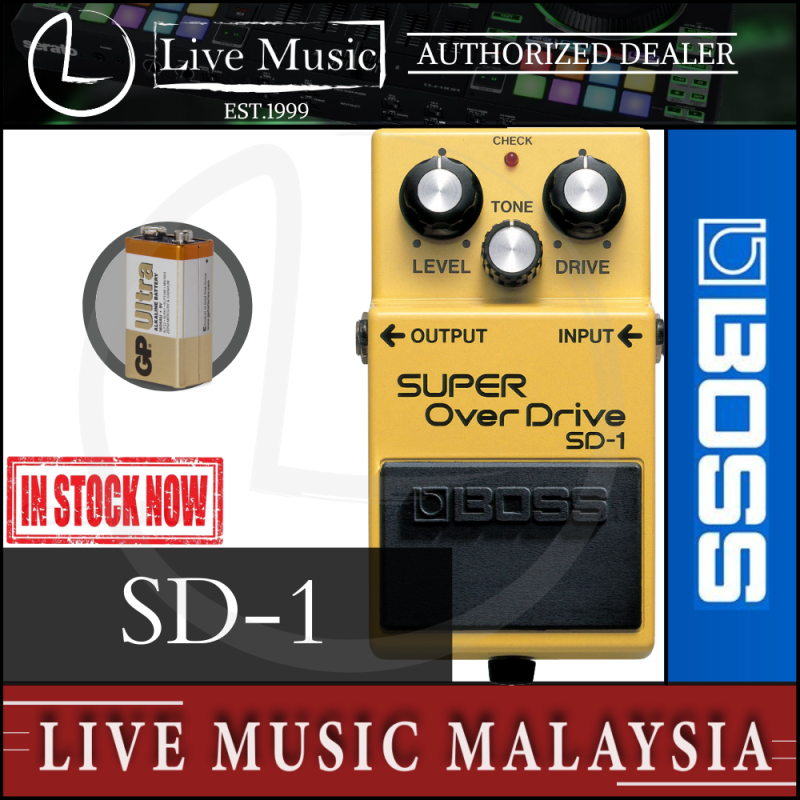 Boss SD-1 Super Overdrive Guitar Effect Pedal (SD1) Malaysia
