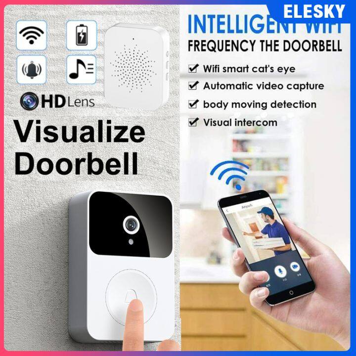 【Elesky】Smart Wireless Doorbell X9 Video Doorbell Camera Video 1080P ...