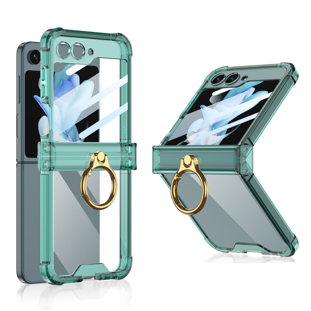 Siliconen Bumper soft Case For Samsung Galaxy Z Flip 5 5G Flip5 ZFlip5 2023 casing case with camera Protection Full cover