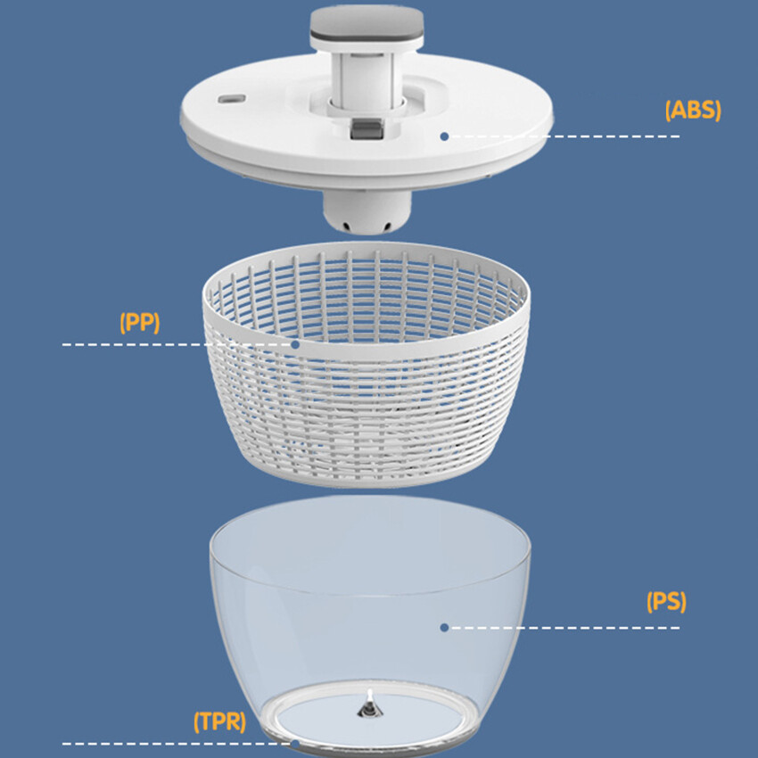 Press Type Vegetable Dehydrator Fruit Dryer Household Large Capacity Dehydrator Kitchen Accessories Drain Salad Basket Gadgets