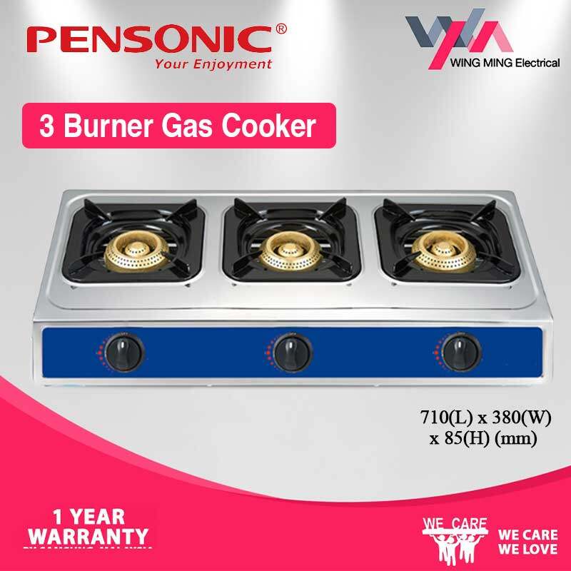 pensonic 3 burner gas stove